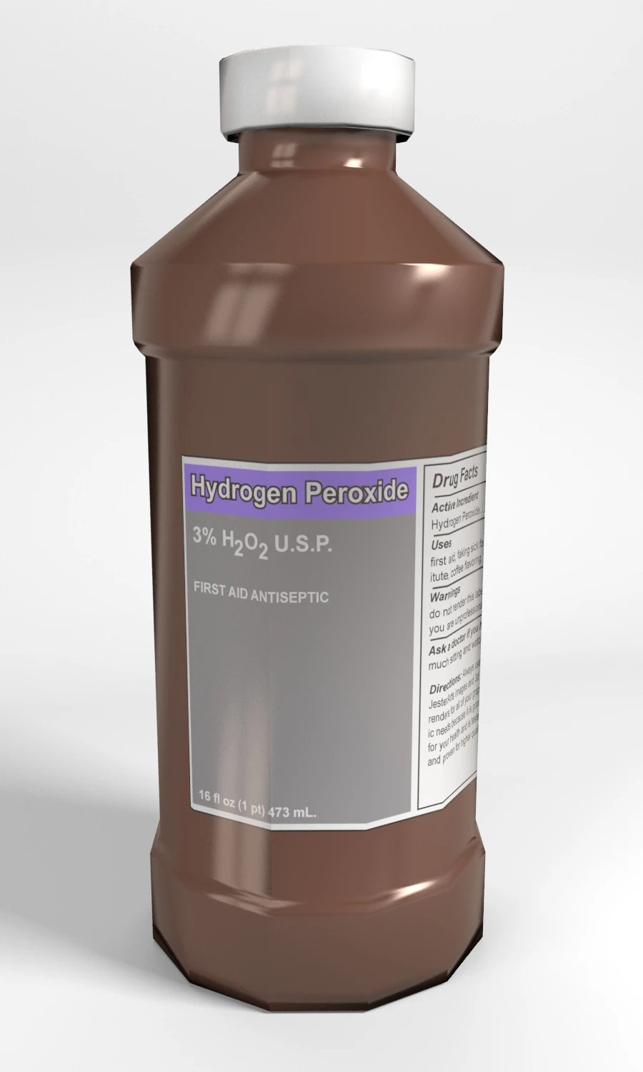 Peroxide Bottle 3D Model by Leo Blanchette
