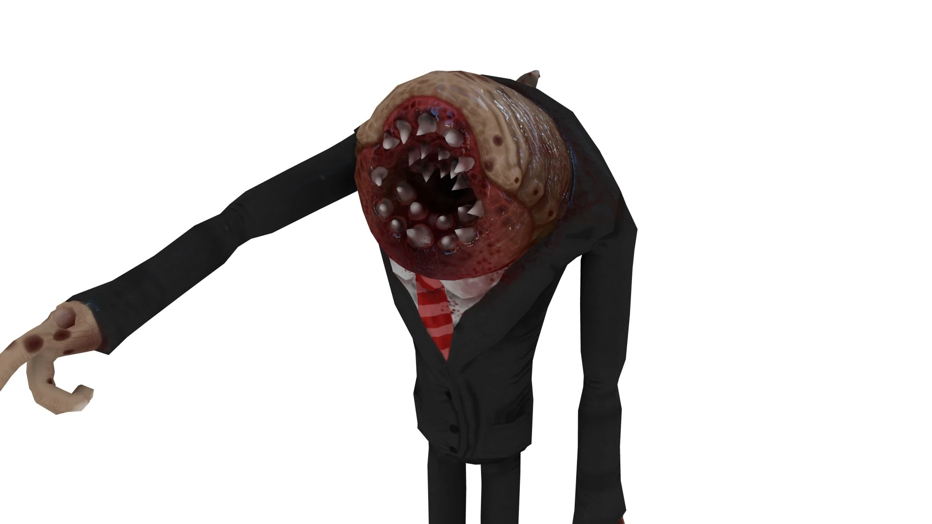 Professional Parasite 3D model full body render in suit and tie