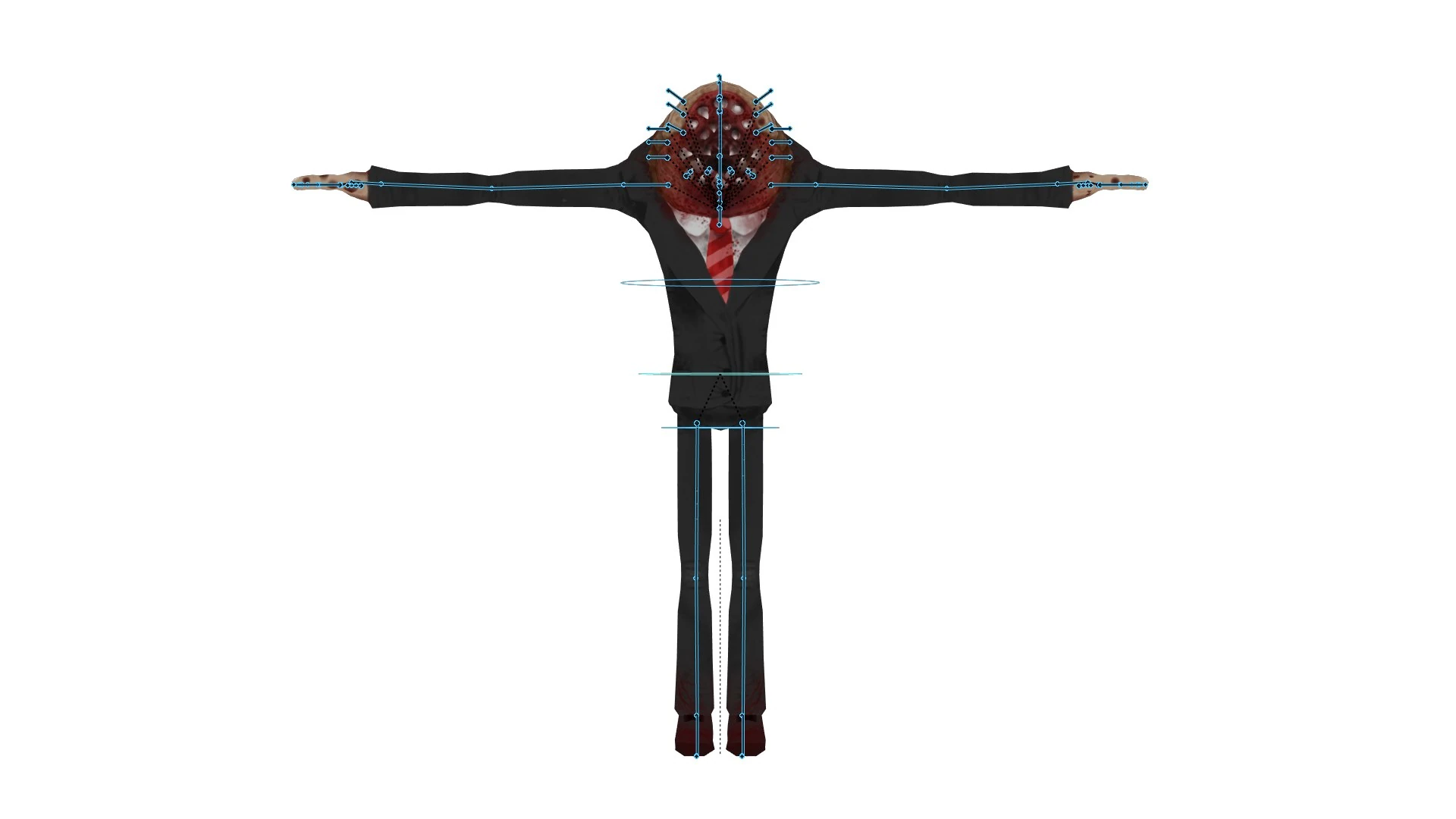 Professional Parasite rig view showing bone and armature layout
