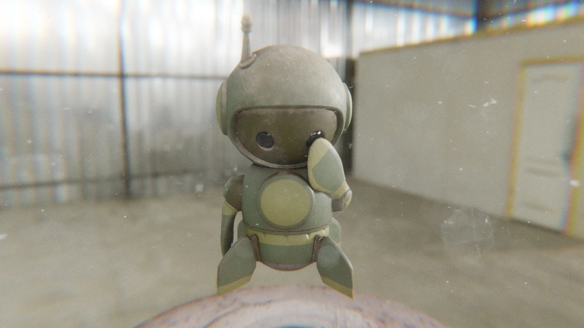 Facepalm pose of Retrobot Army Paint 3D mascot in humorous animation