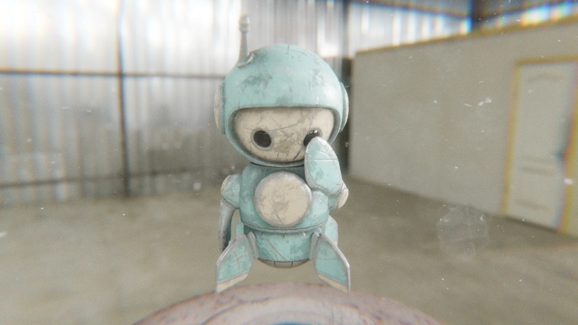 Retrobot Kitchen Appliance Version performing facepalm emote