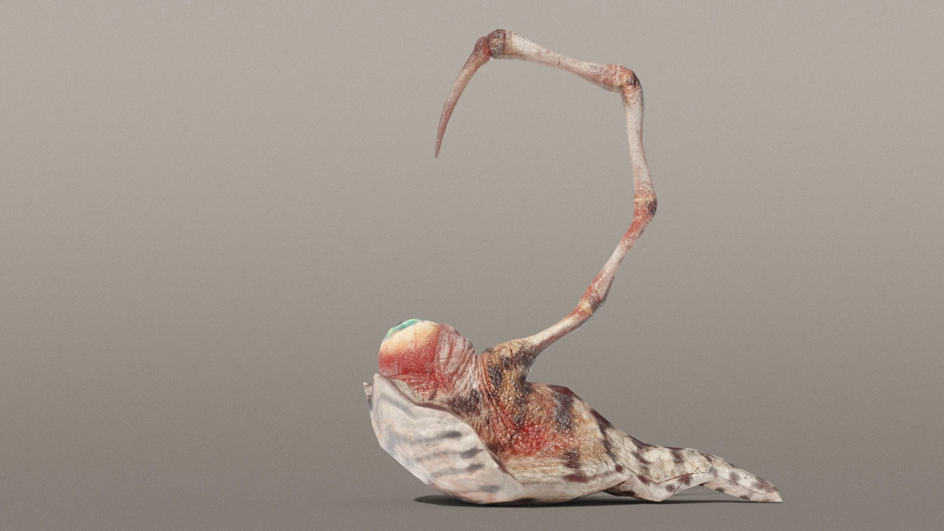 Macro view of Spine Slug body texture with organic patterns and procedural displacement mapping