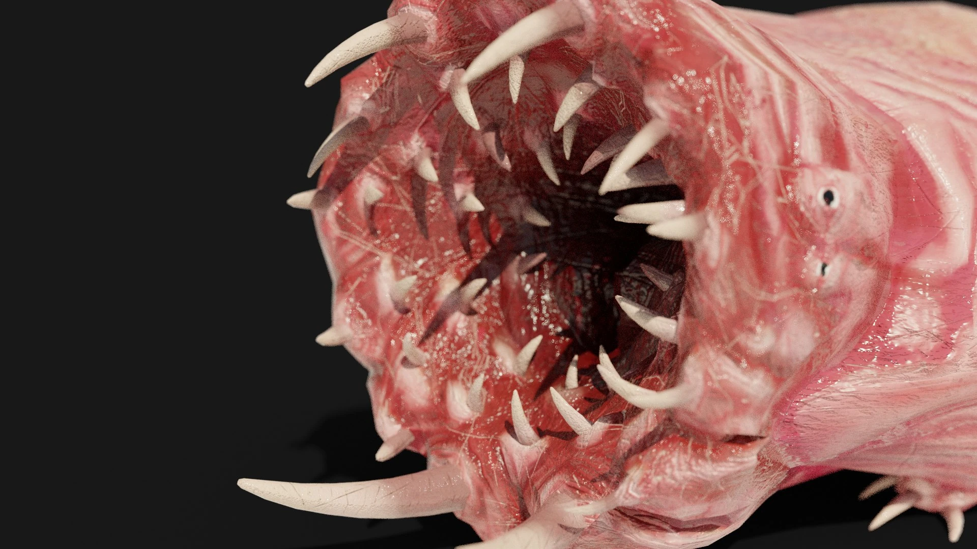 Waterbear Monster Gaping Maw – Detailed Blender Render of the Tardigrade’s Jaw Interior