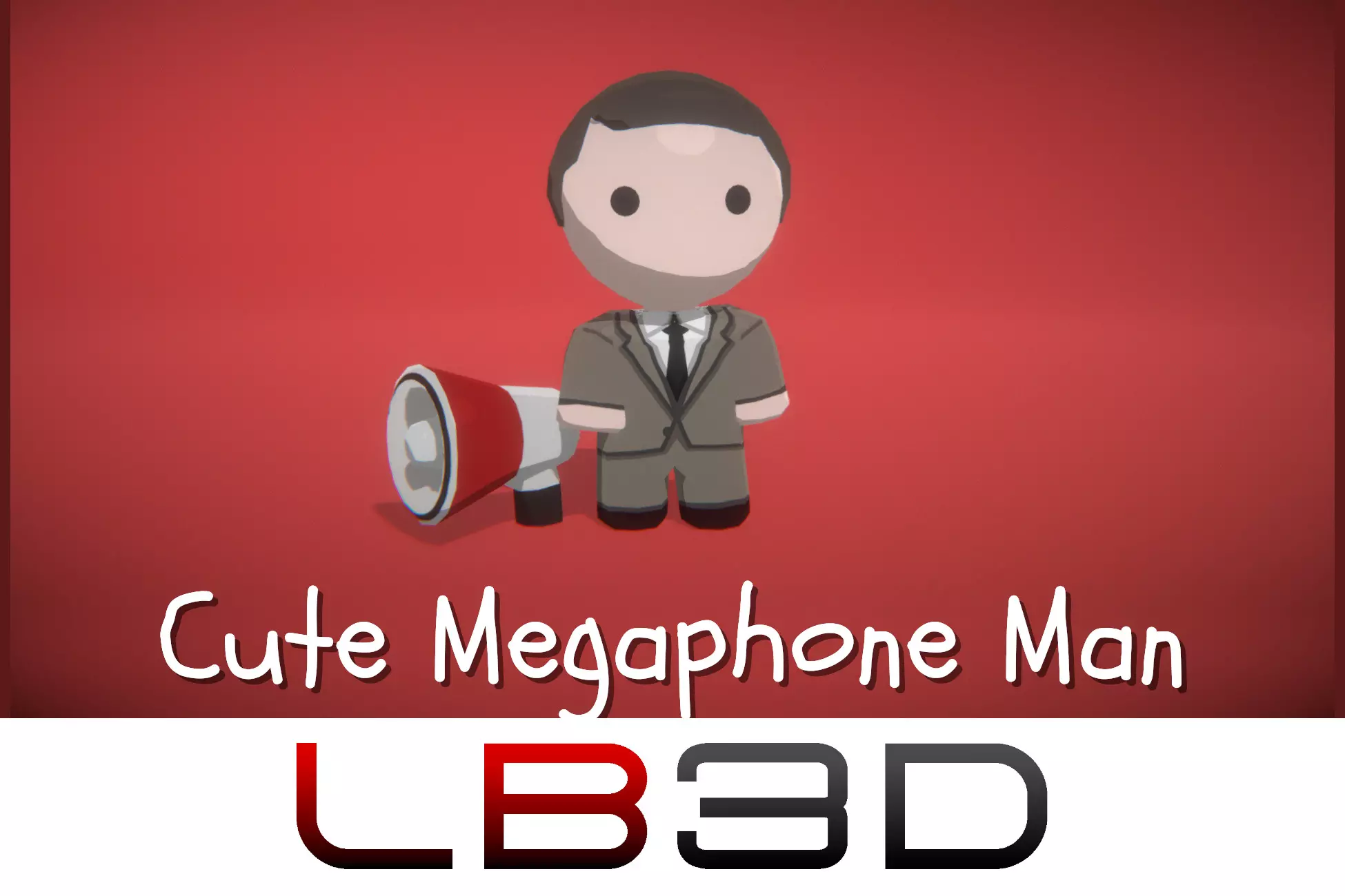 Cute Business Man with Megaphone Avatar