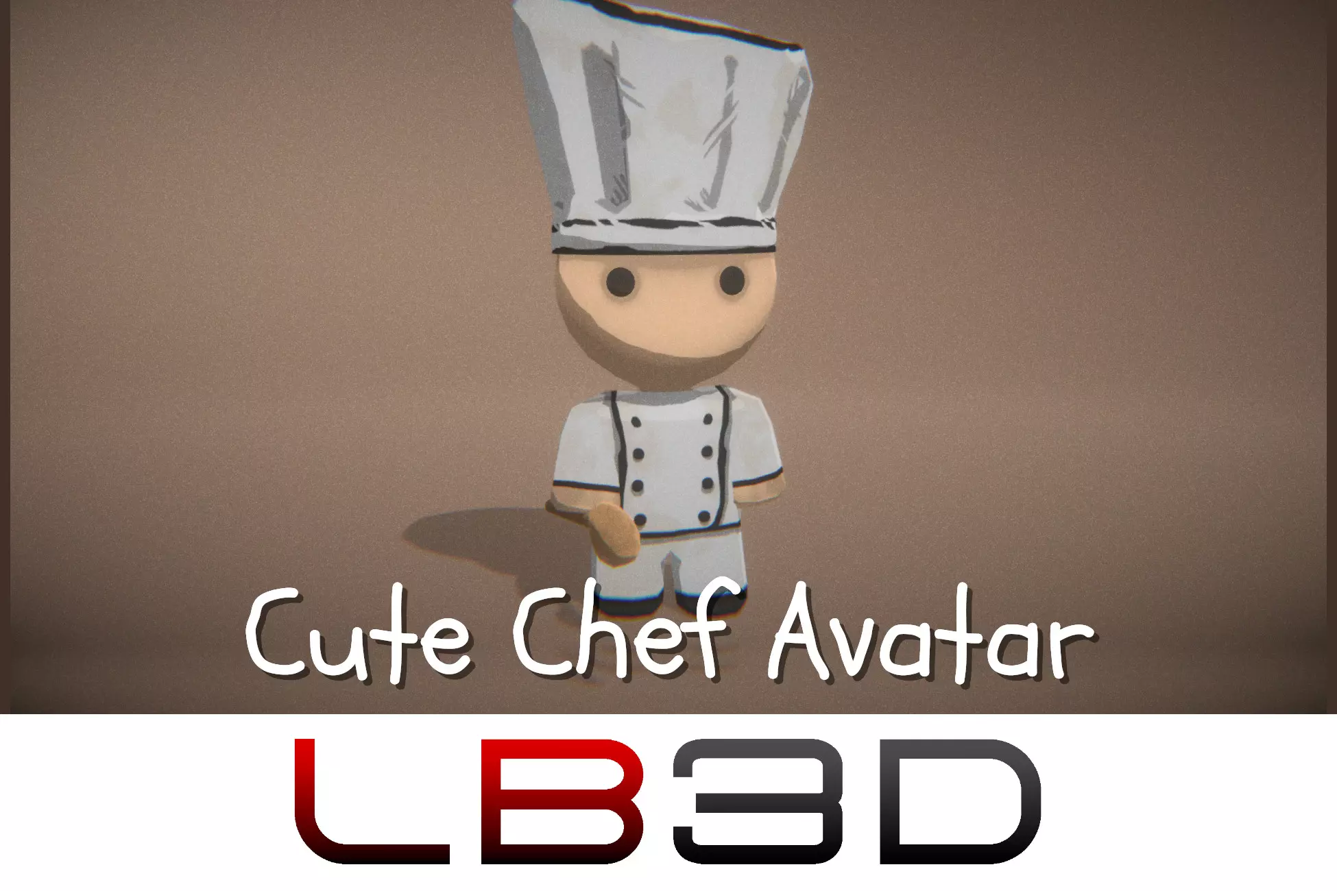 Cute Chef Avatar 3D model for Unity