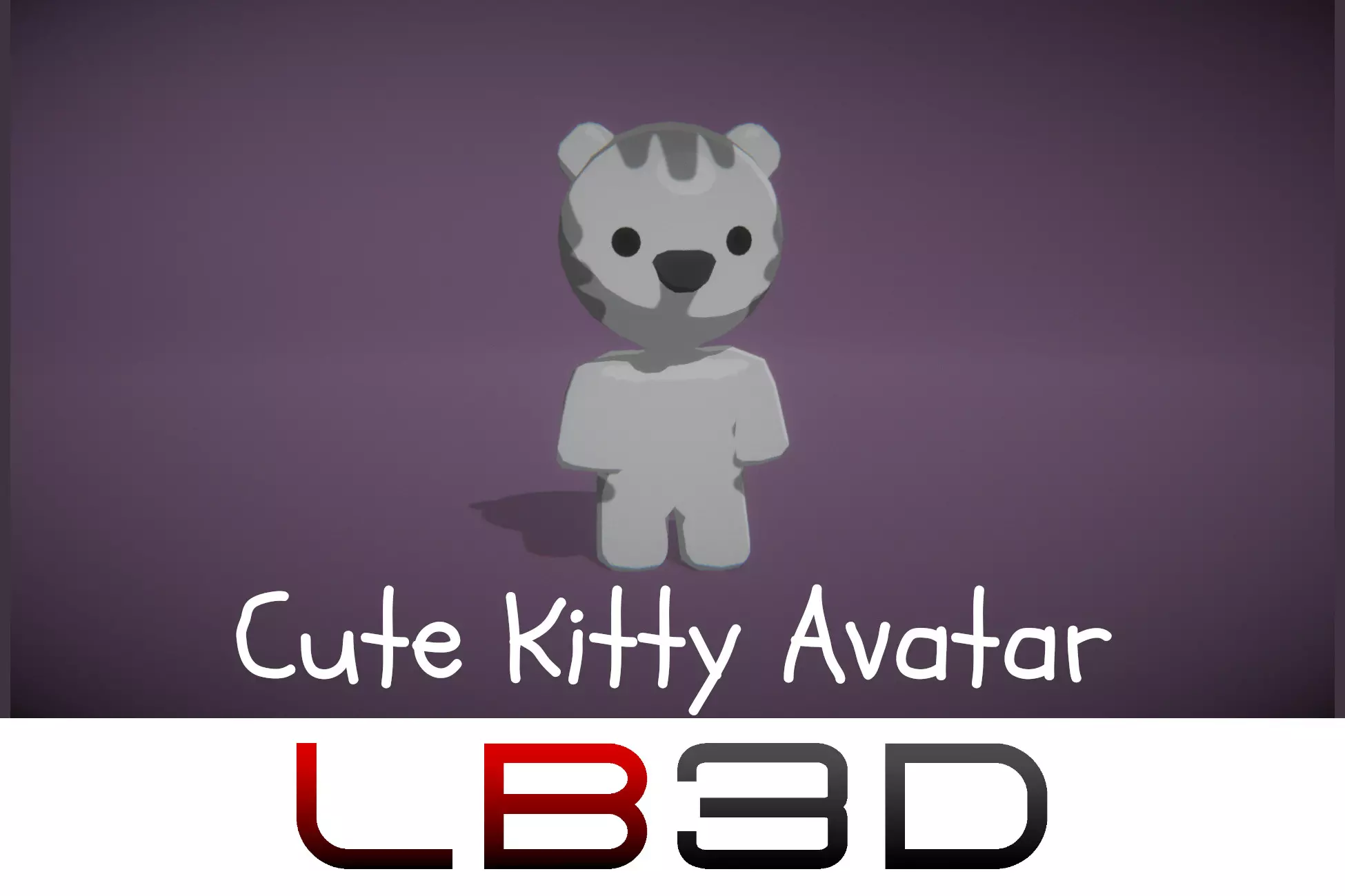 Cute Kitty Avatar 3D model for Unity