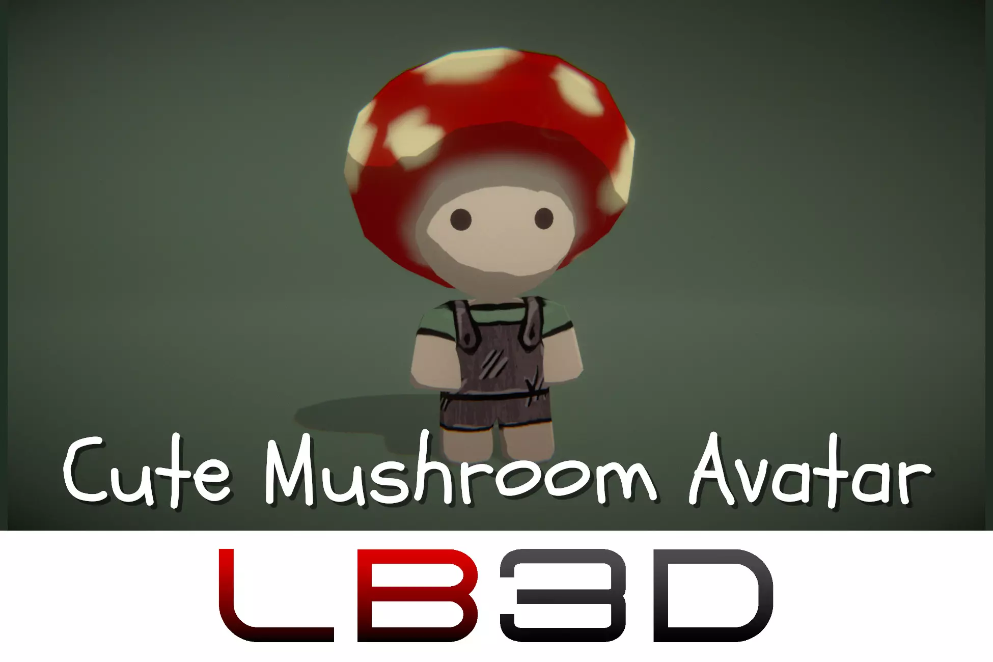Cute Mushroom Avatar 3D model for Unity