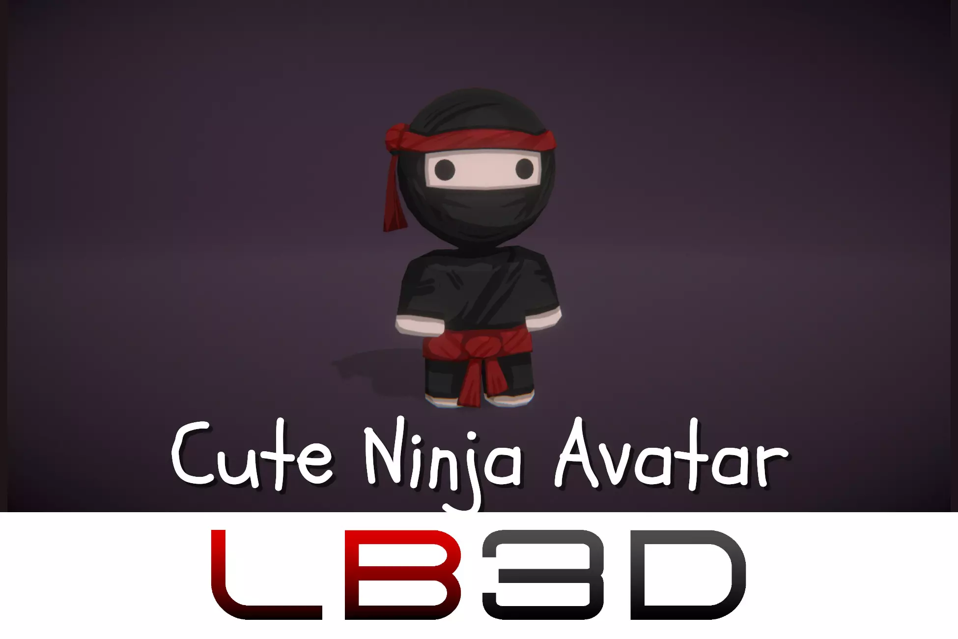 Cute Ninja Avatar 3D model for Unity
