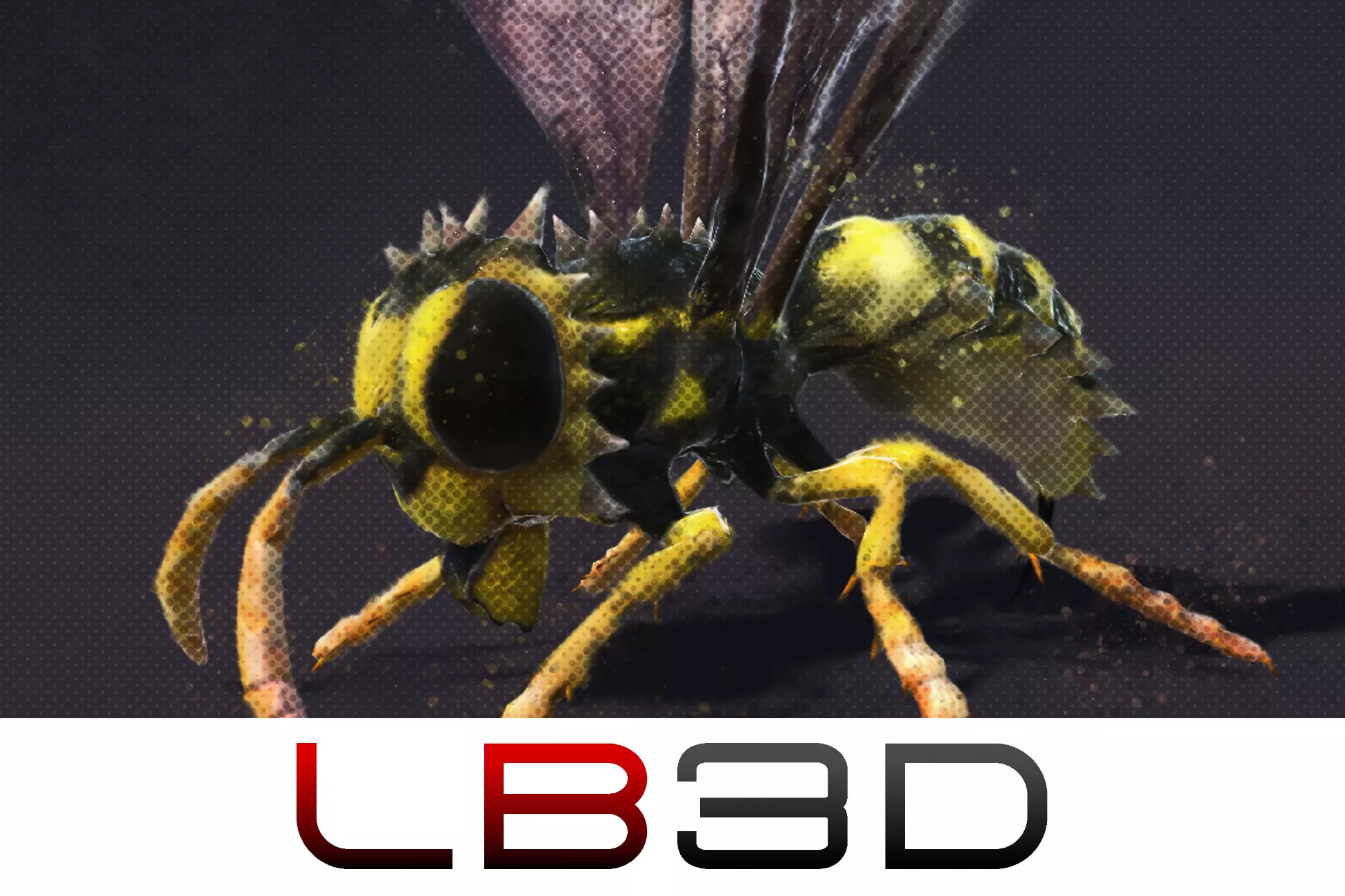 Horned Bat Wasp 3D model for Unity