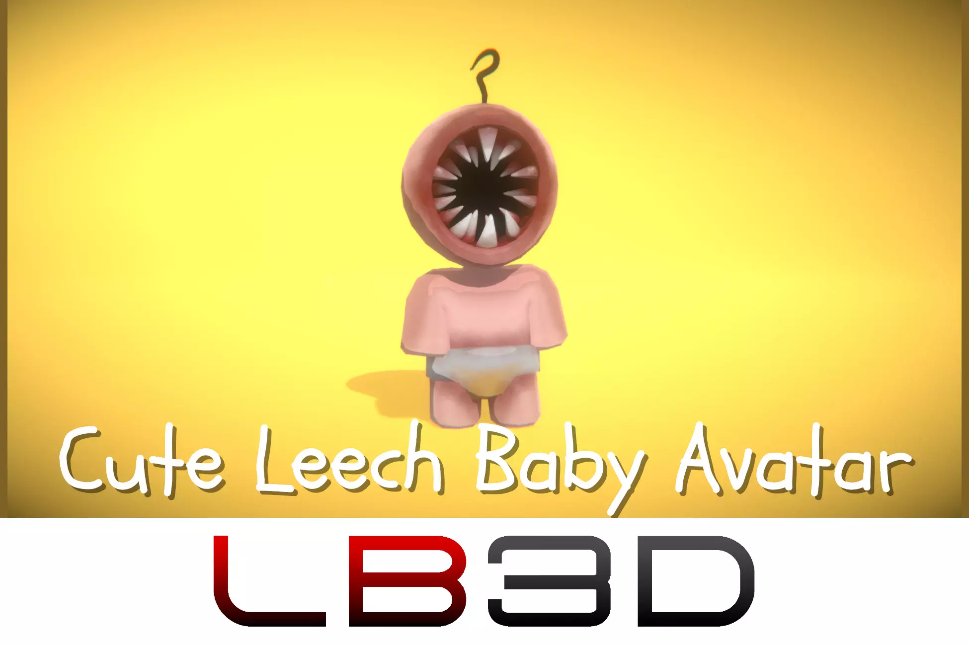 Cute Leech Baby Avatar 3D model for Unity