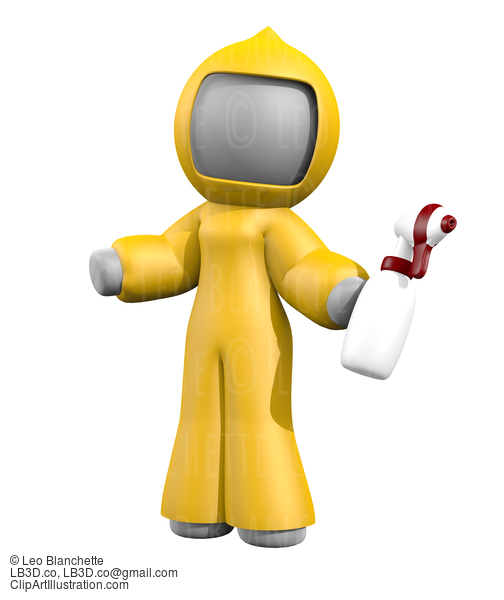 3D Lady Bio Hazard Cleaning #23099