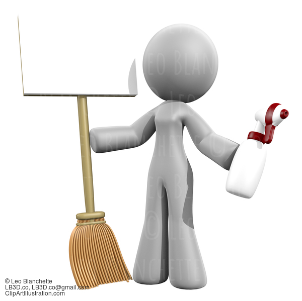 3D Lady Sign - Cleaning Services #23117