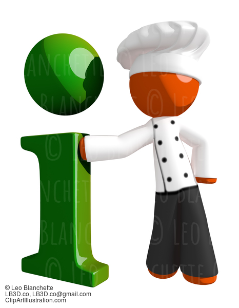 Orange Man Chef Beside Info Symbol #15918