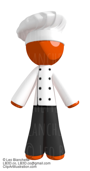 Orange Man Chef Standing Straight #15935