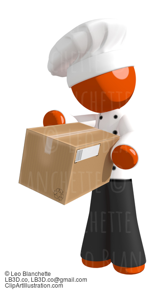 Orange Man Chef Receiving Box #15970