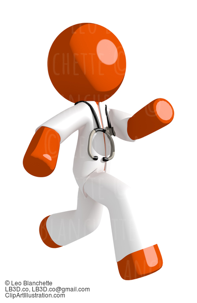 Orange Man Doctor  Running Or Chasing Or Escaping #16213