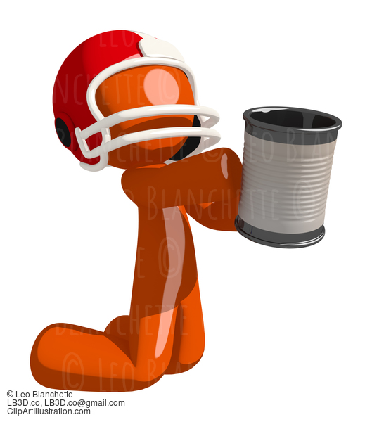 Football Player Orange Man Begging For More Wins #16357