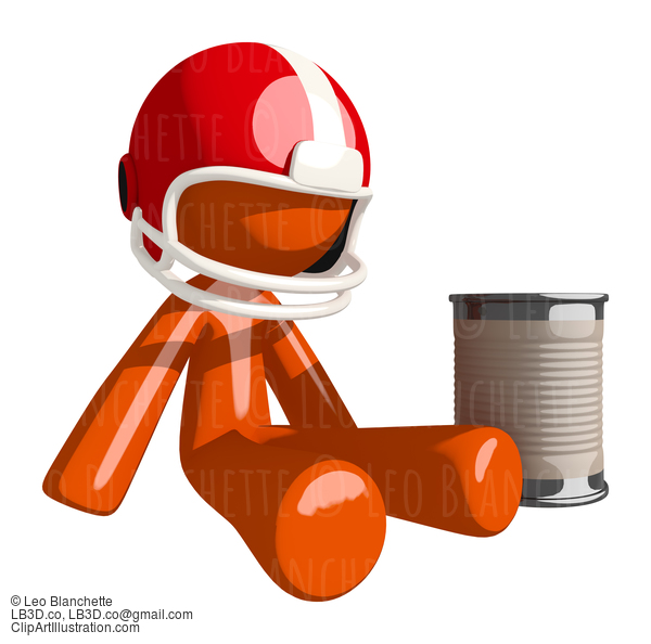 Football Player Orange Man Loser Begging #16408