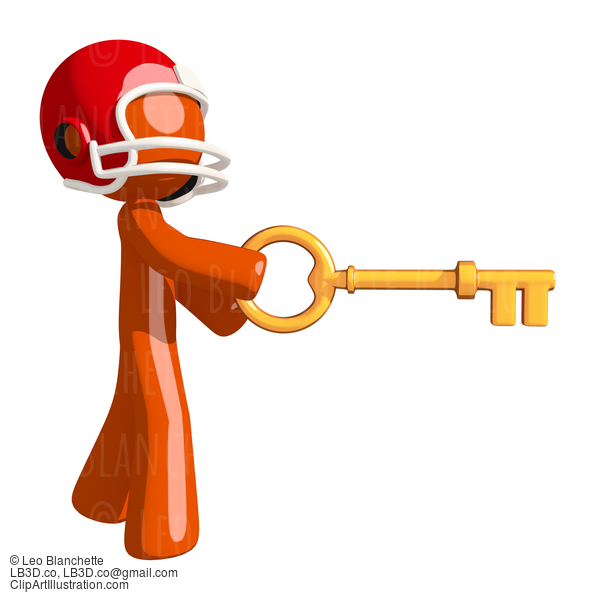 Football Player Orange Man Unlocking More Wins #16424