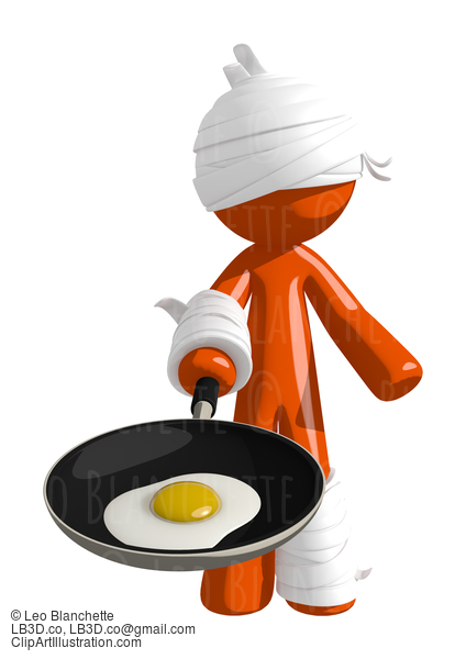 Personal Injury Victim Frying An Egg #16569