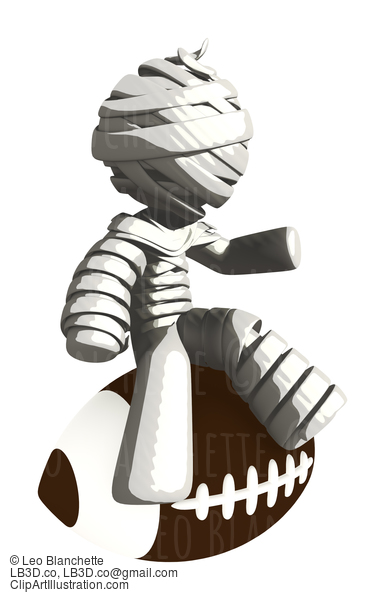 Mummy Or Personal Injury Concept Sitting On Football #16273