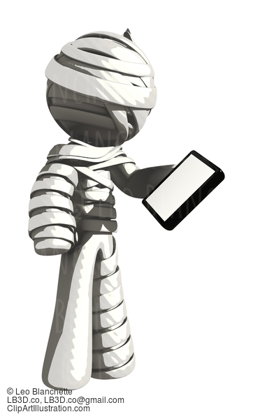 Mummy Or Personal Injury Concept Checking His Phone #16277