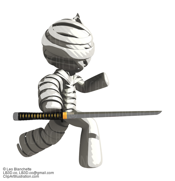 Mummy Or Personal Injury Concept Taking A Jab With A Ninja Sword #16290