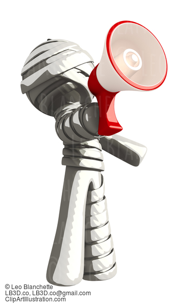 Mummy Or Personal Injury Concept Shouting Through Megaphone #16291