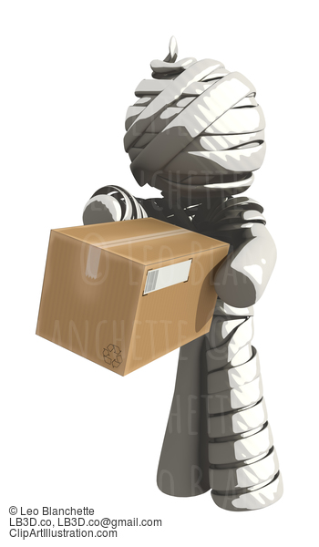 Mummy Or Personal Injury Concept Receiving A Box #16294