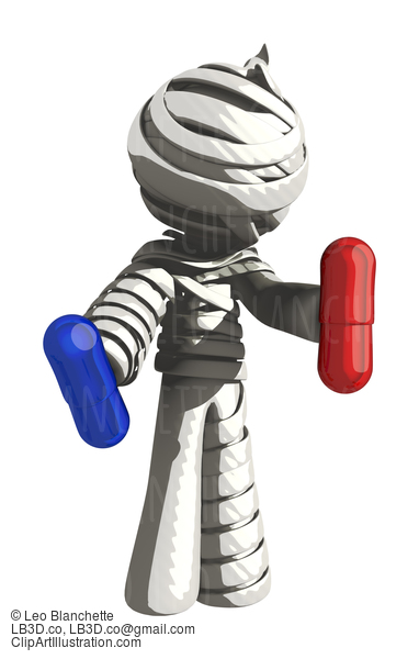 Mummy Or Personal Injury Concept Choosing Between Red Pill And Blue Pill #16298