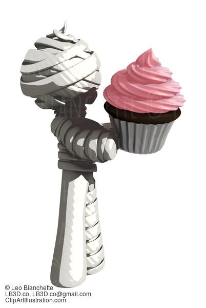 Mummy Or Personal Injury Concept Presenting Large Cupcake #16302