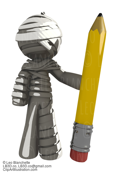 Mummy Or Personal Injury Concept With Large Pencil #16310