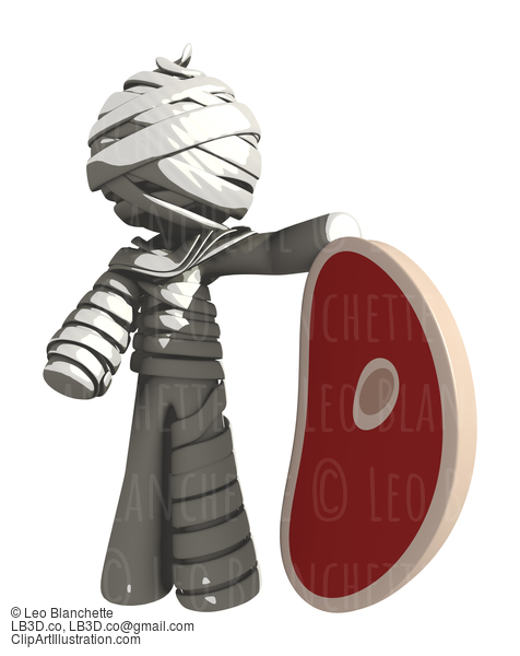 Mummy Or Personal Injury Concept Holding A Steak #16320