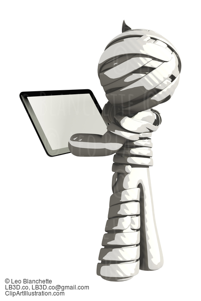 Mummy Or Personal Injury Concept Reviewing Something On A Computer Tablet #16321