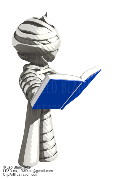 Mummy Or Personal Injury Concept Holding A Book #16328