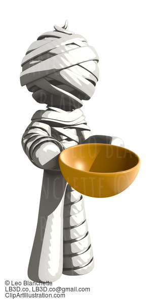 Mummy Or Personal Injury Concept Holding A Bowl #16331