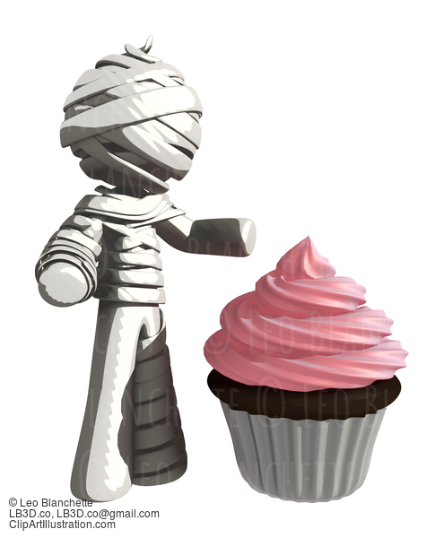 Mummy Or Personal Injury Concept With Large Cupcake #16336