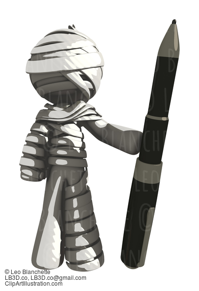 Mummy Or Personal Injury Concept Holding Large Pen #16349