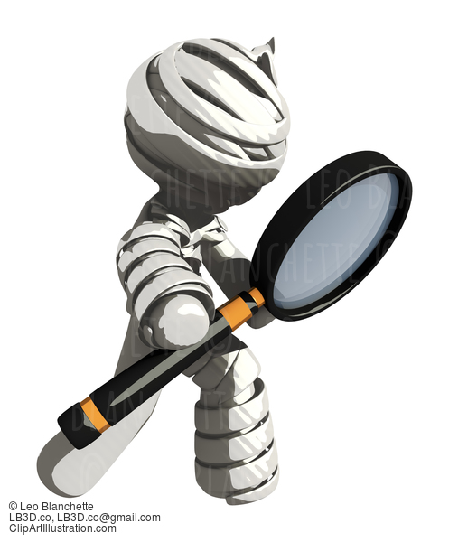 Mummy Or Personal Injury Concept Looking Through Large Magnifying Glass #16352