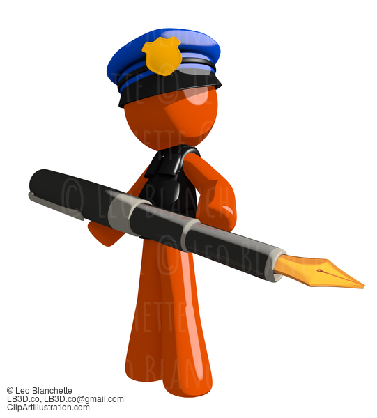 Orange Man Police Officer #16630