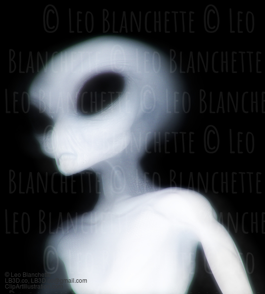 Grey Alien Illuminated As He Passes Through Dimensions #26