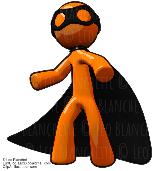 3D Orange Man Thief, Or Super Villain #23140