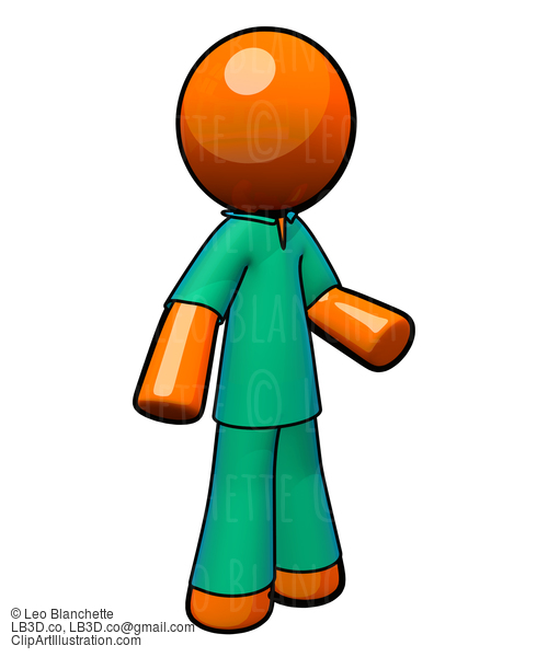 Scrubs. Orange Man. #23162