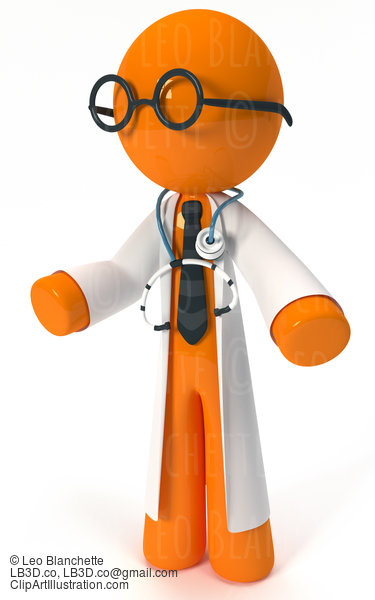 3D Orange Man Doctor #23181