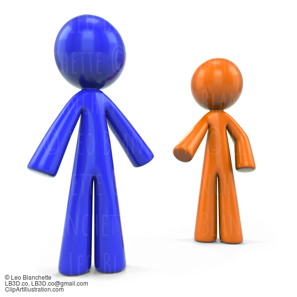 Orange And Blue Man #23188