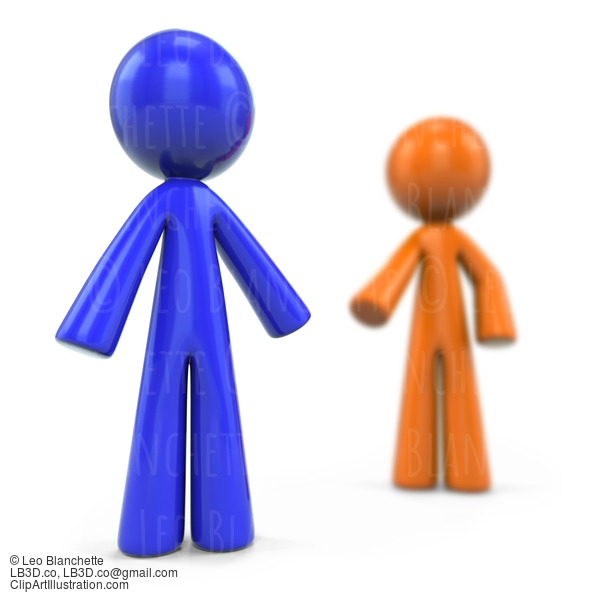 Orange And Blue Man Dof #23214