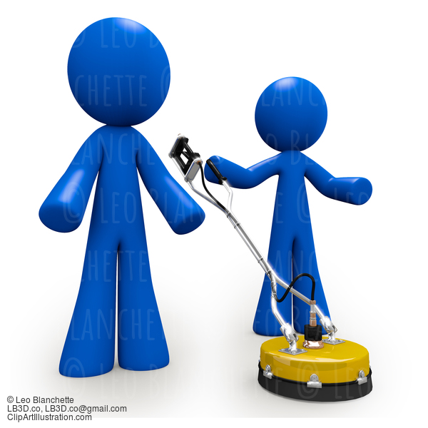 Concrete Cleaners 3D Blue Men #23332