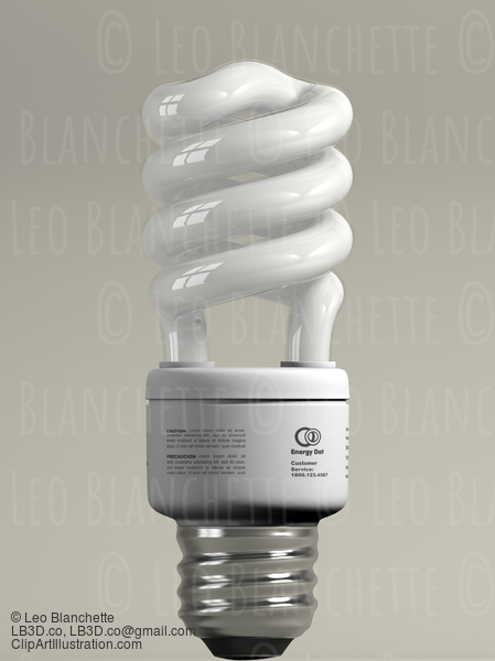 Energy Saver Bulb 3D #23226