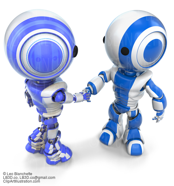 Two Robots Shaking Hands #23413