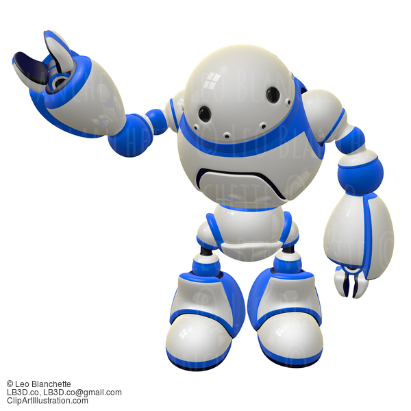 Software Security Concept Robot Waving Right Side #23439